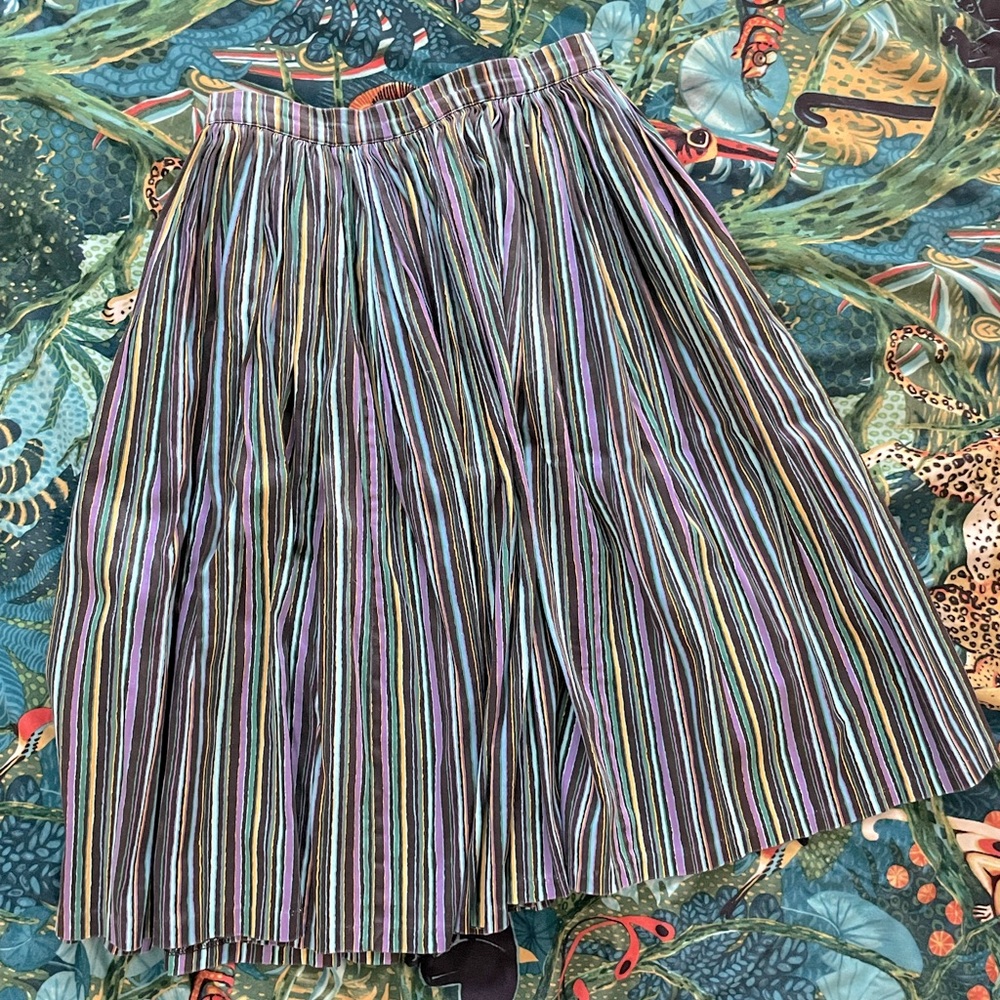 Pinup couture cool cabana Multicolor striped Jenny skirt
